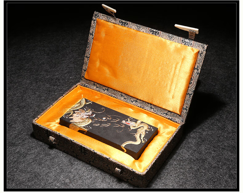 徽墨老墨条陈墨复古墨块安徽文房四宝传承人作品收藏礼品礼盒装安徽