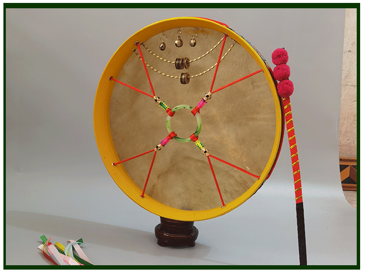 柳木鱼脊满鼓二神鼓文王鼓牛皮羊皮鼓大神鼓请神手抓单面鼓镇堂鼓皮质