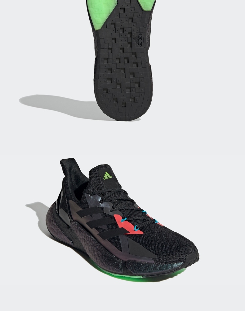 adidas阿迪达斯官网x9000l4男女秋季跑步运动鞋fw4910 黑/灰/橙 38.