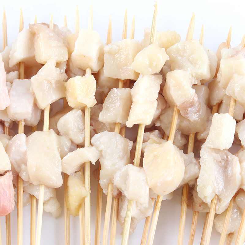 烧烤牛油串牛油粒100串袋牛油小串鲜冻牛胸口油2袋