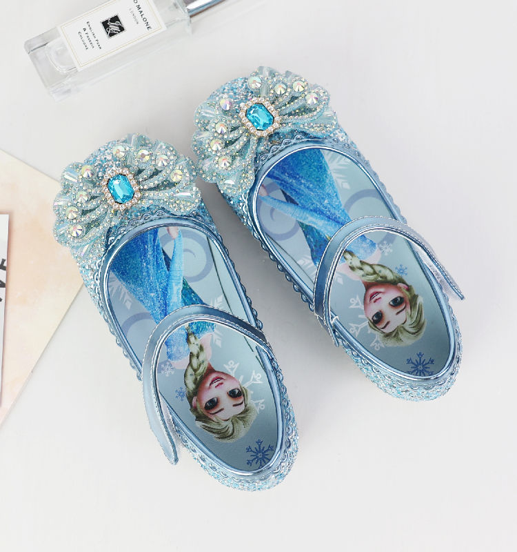 燕珺 艾莎公主鞋女童鞋春软底公主鞋儿童爱莎鞋子小女孩皮鞋宝宝单鞋