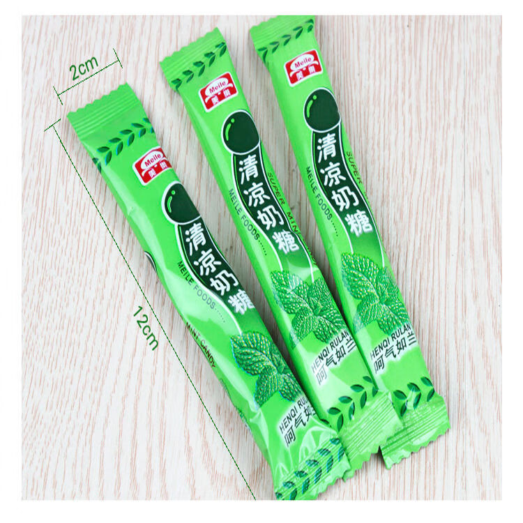 美乐清凉薄荷奶糖休闲小零食童年90怀旧老式糖果牛奶软糖批发清凉薄荷