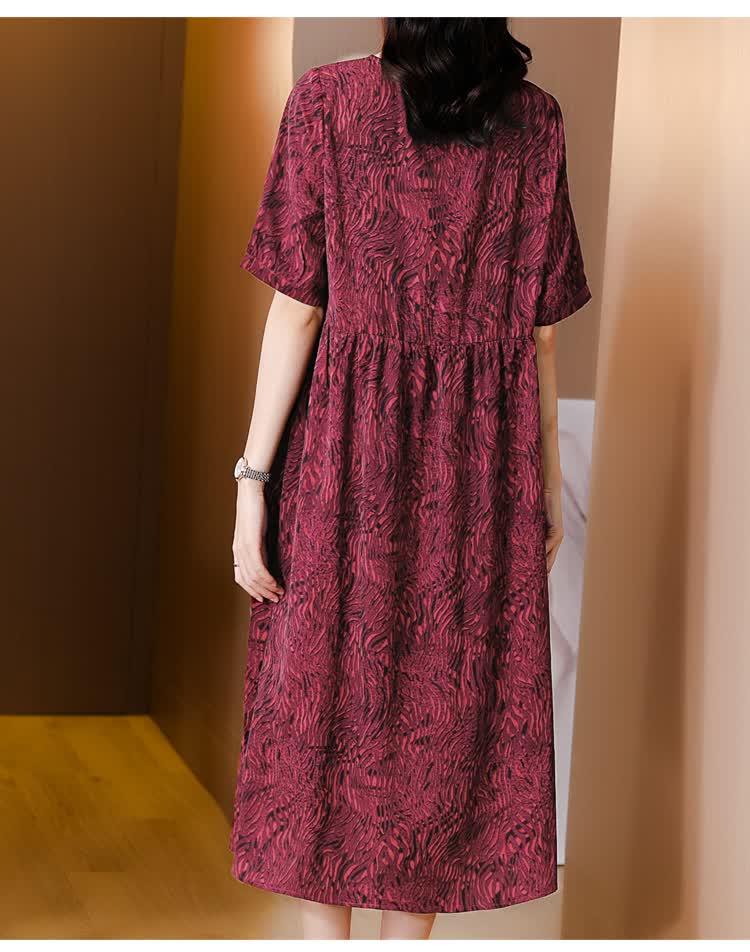 特价捡漏高档气质品牌真丝蚕素香云纱女装长裙杭州真丝连衣裙姨婆婆