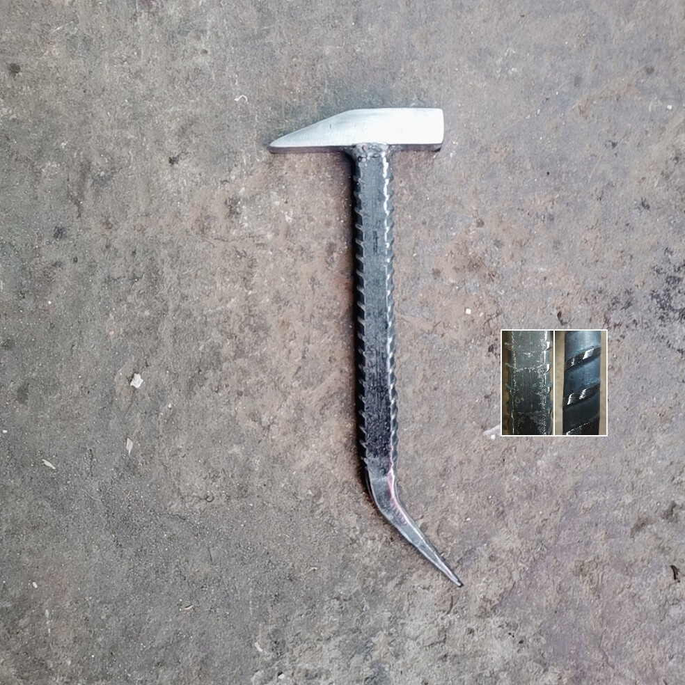 铝模锤子特制防滑鱼棱铝模锤子小锤子鸭嘴铝模锤钳工锤 500g锤头*鱼鳞