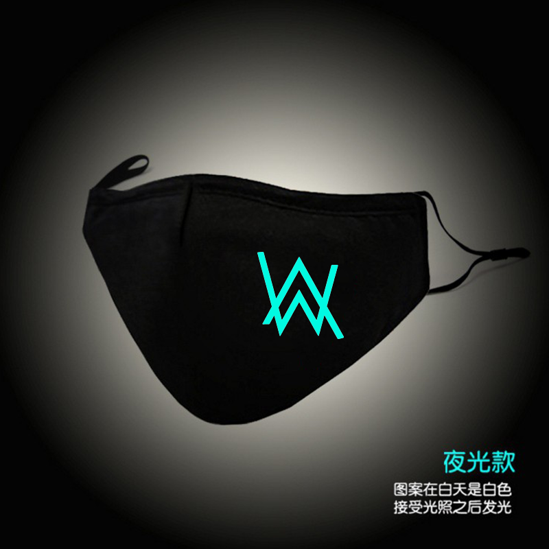 趣仕达新品口罩艾伦沃克alanwalker艾伦沃克口罩夜光立体v字面具v字