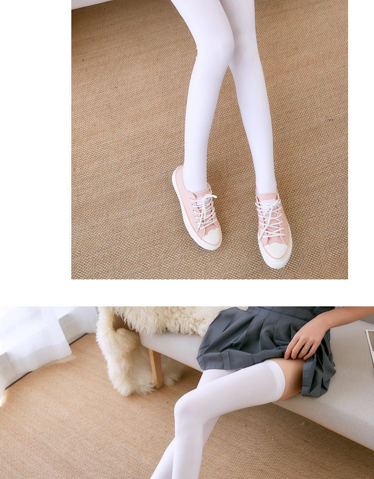 青少年袜子夏季薄款中学生袜加长过膝袜子女可爱jk白丝袜薄款大腿长筒