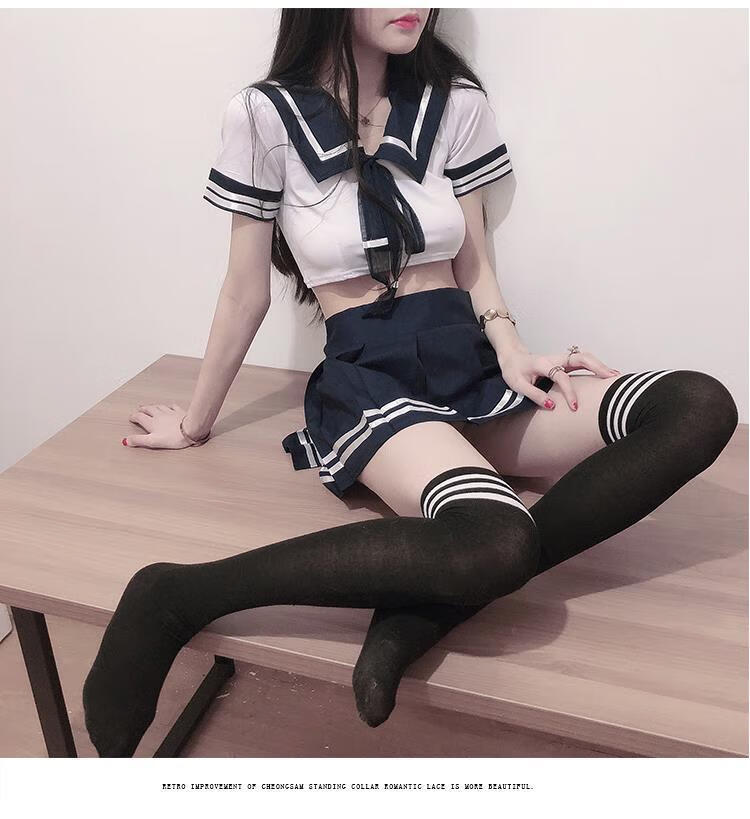 情趣内衣女制服诱惑jk挑逗性感女仆小胸短裙性感丝袜明开档免脱激情套