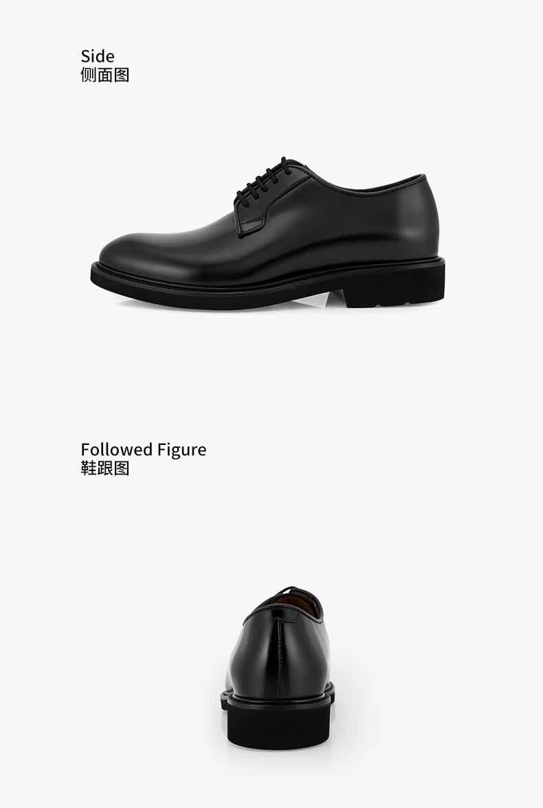 商务正装德比鞋男鞋真皮皮鞋nos款 black黑色 9/43【图片 价格 品牌