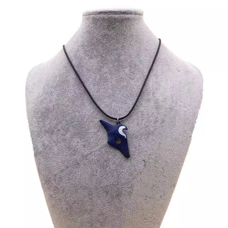 lol洛的羽毛项链 宝蓝洛的吊坠霞洛项链周边饰品情侣款飞鸟颈链含