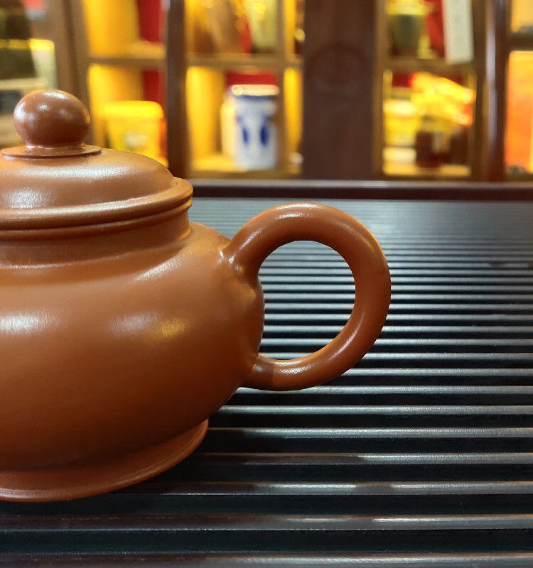 潮州手拉壶谢华砂铫水平壶侧把潮州功夫茶具紫砂壶纯手工茶壶家用泡