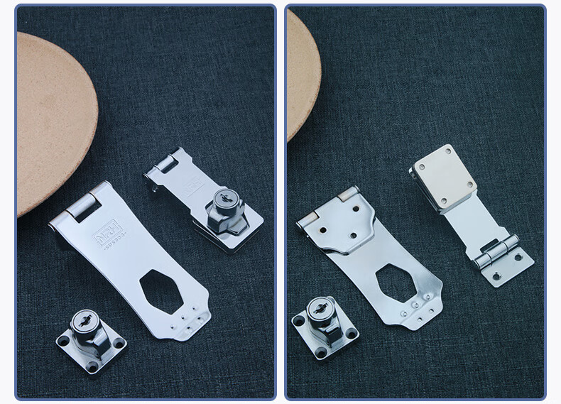 鸣涛免开孔抽屉柜子锁铁皮文件柜卡扣柜门衣柜门锁锁扣免打孔固定搭扣