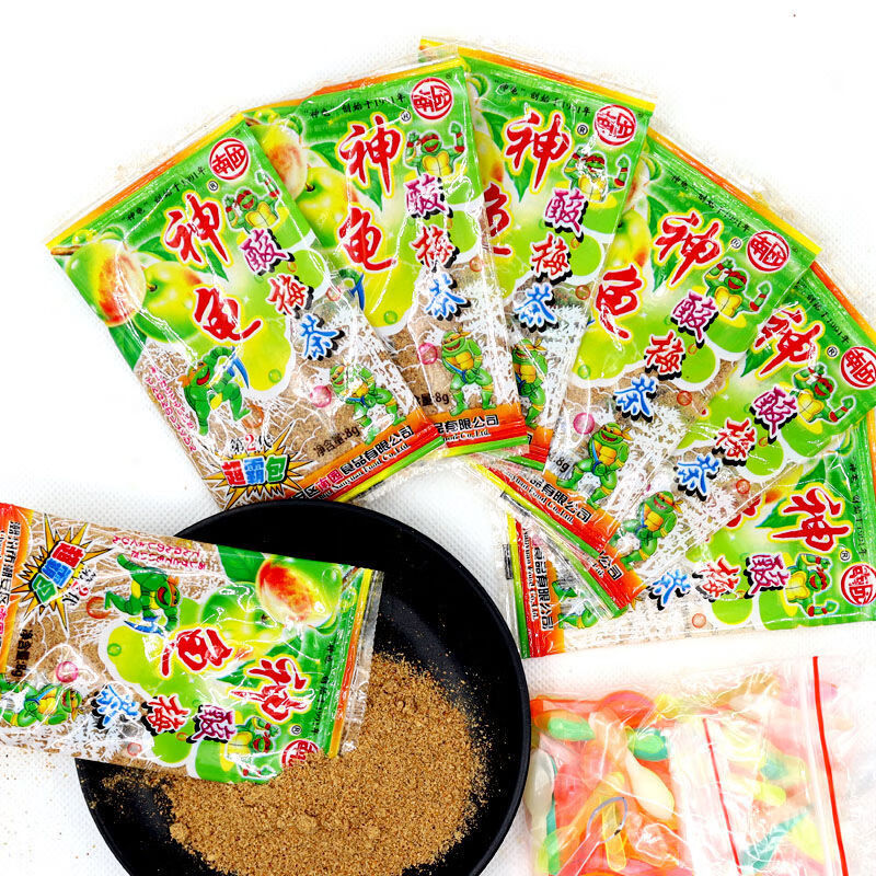 小时候零食神龟酸梅粉80后怀旧零食儿时童年回忆小吃酸梅茶话梅粉10袋