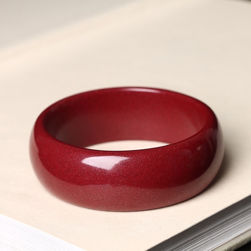 蕴然原矿加宽朱砂紫金砂手镯女款转运本命年新年 手镯内径57-58mm