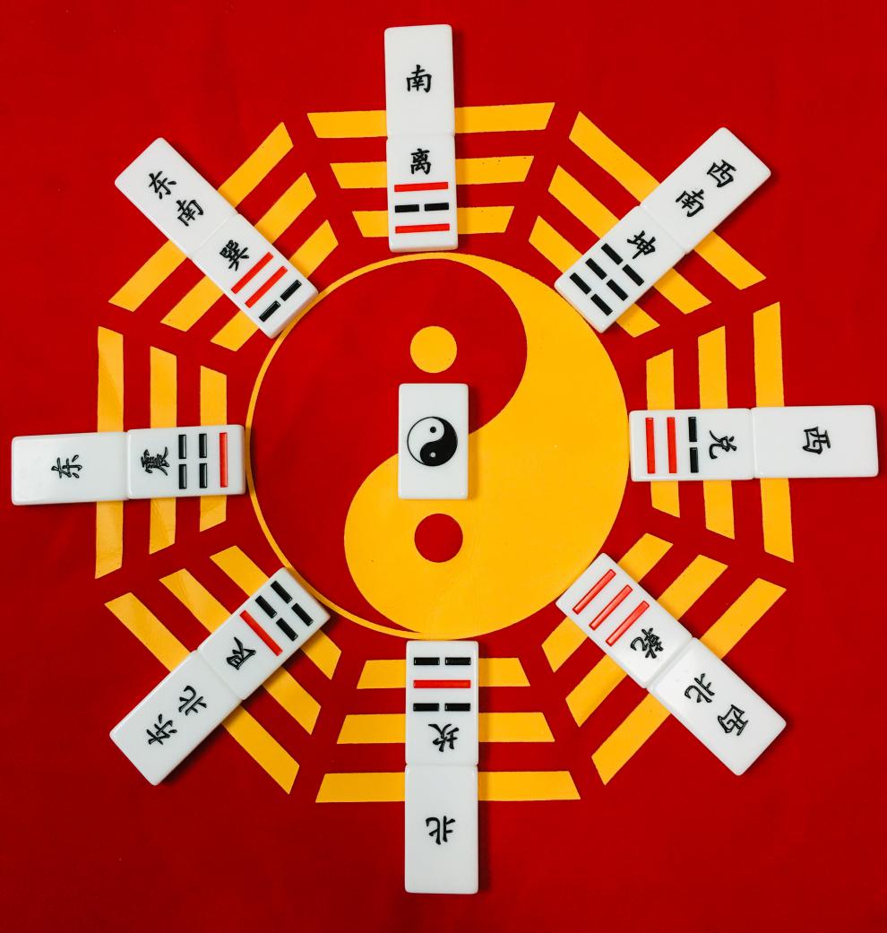 执柯易学教具六十四卦牌亚克力爻板可组64卦文王八卦送方圆图铜钱