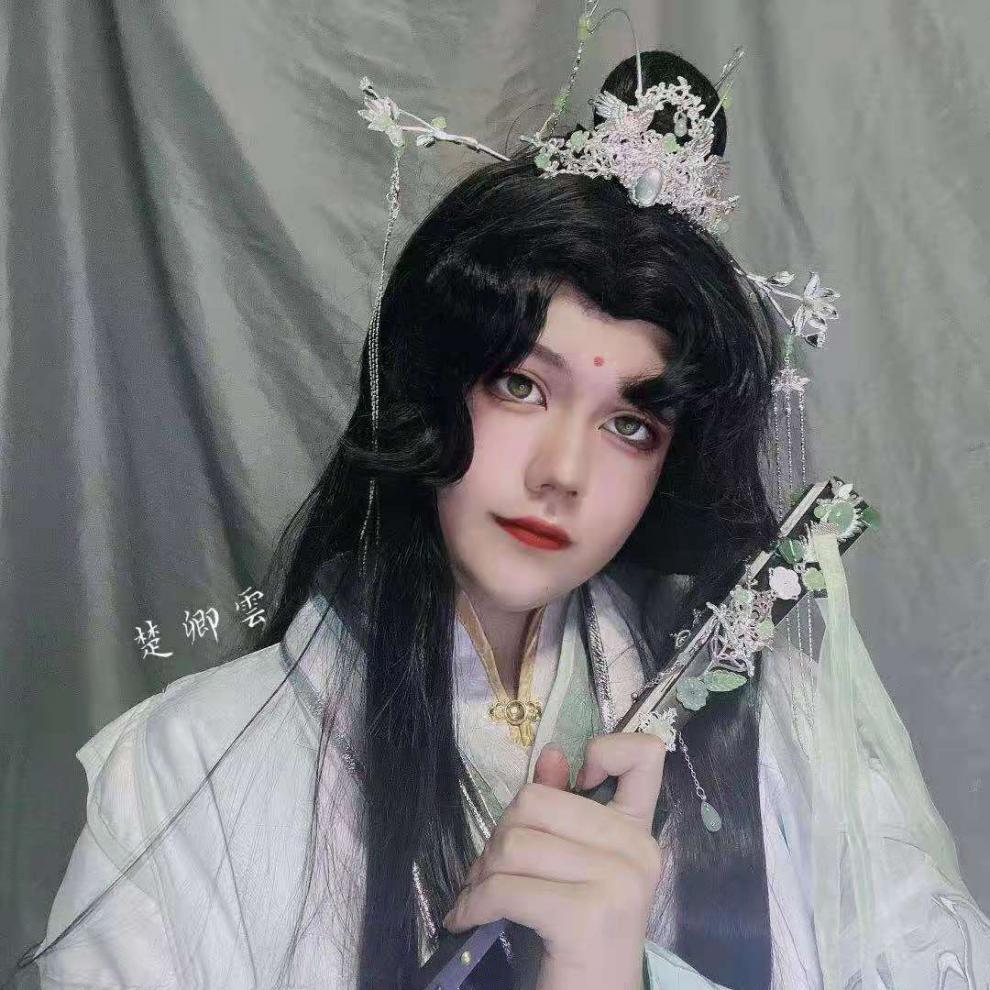 风师扇水师扇cos师青玄折扇风师娘娘发冠拍摄道具豪华版宣纸带装饰