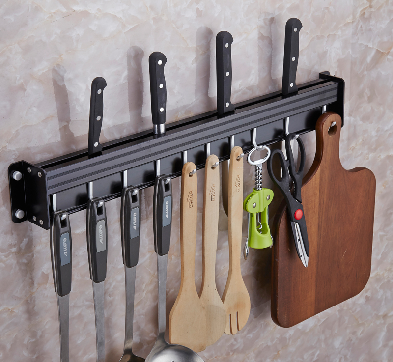 厨房壁挂式剪刀架贴墙免打孔厨房刀架置物架壁挂厨房挂架锅铲挂钩插刀