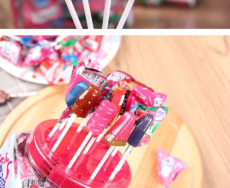 韩国lotte乐天棒棒糖 洛丽波卡通网红什锦西瓜可爱可乐味创意糖果