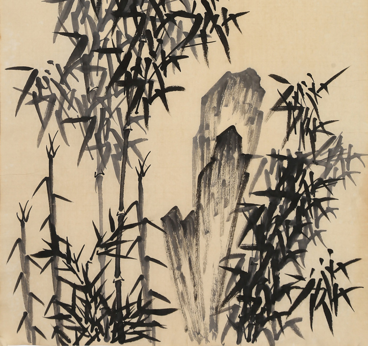 郑板桥字画清代精品三尺写意墨竹国画纯手绘临摹古玩名人书画作品纯