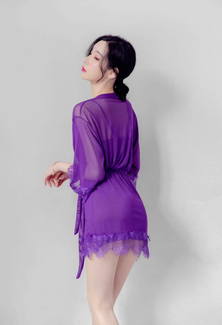 慕一慕丝轻奢情趣内衣女透视诱惑吊带性感蕾丝睡衣睡裙大码套装白色