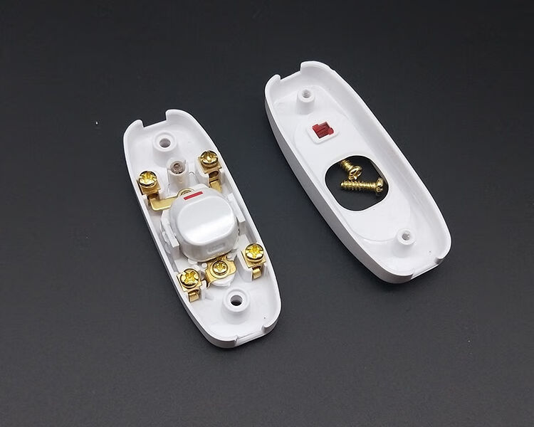 鎏金异彩家用按钮床头开关大功率手捏中途带指示灯老式小开关台灯手工