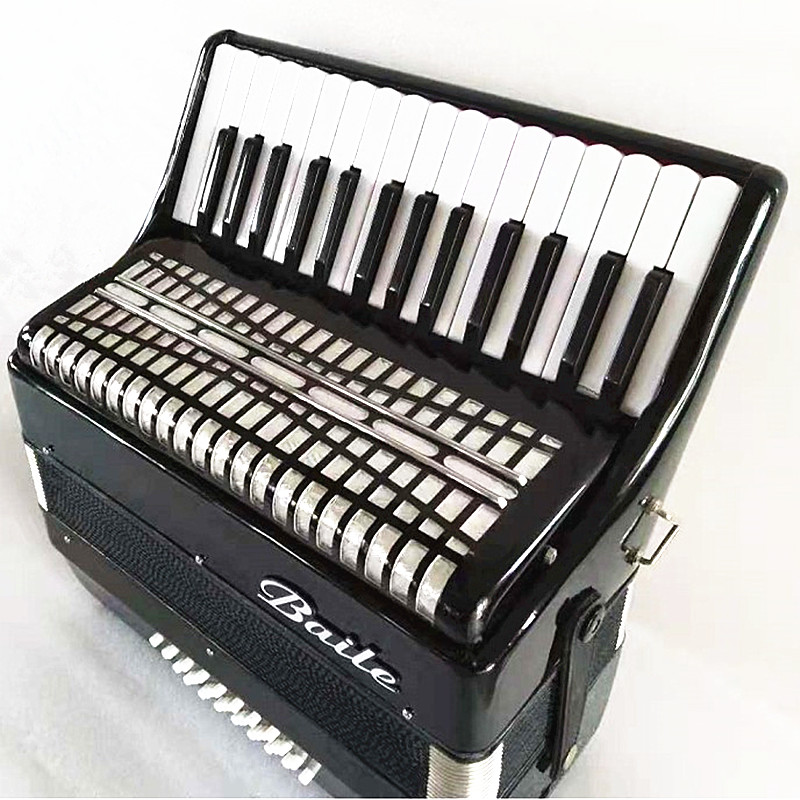全新百乐手风琴 初学演奏级30键48贝斯 黑色 酒红 蓝色 30键48贝司定
