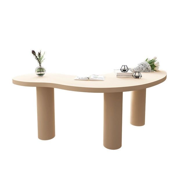 雷动北欧简约实木办公桌异形电脑桌创意民宿设计师写字桌转角圆弧书桌