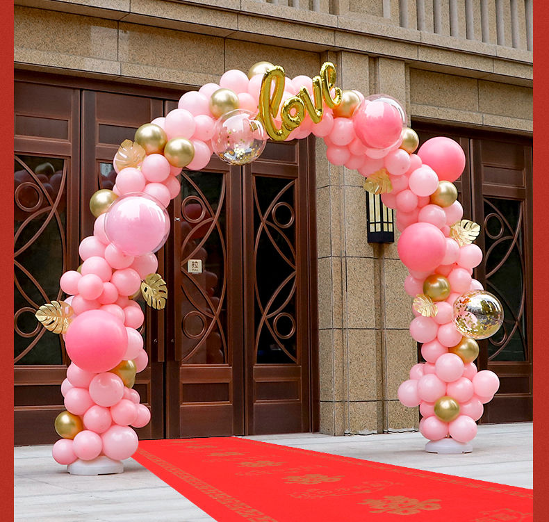 开业结婚婚礼气球拱门装饰婚礼婚庆气球拱门结婚婚礼现场布置用品双层