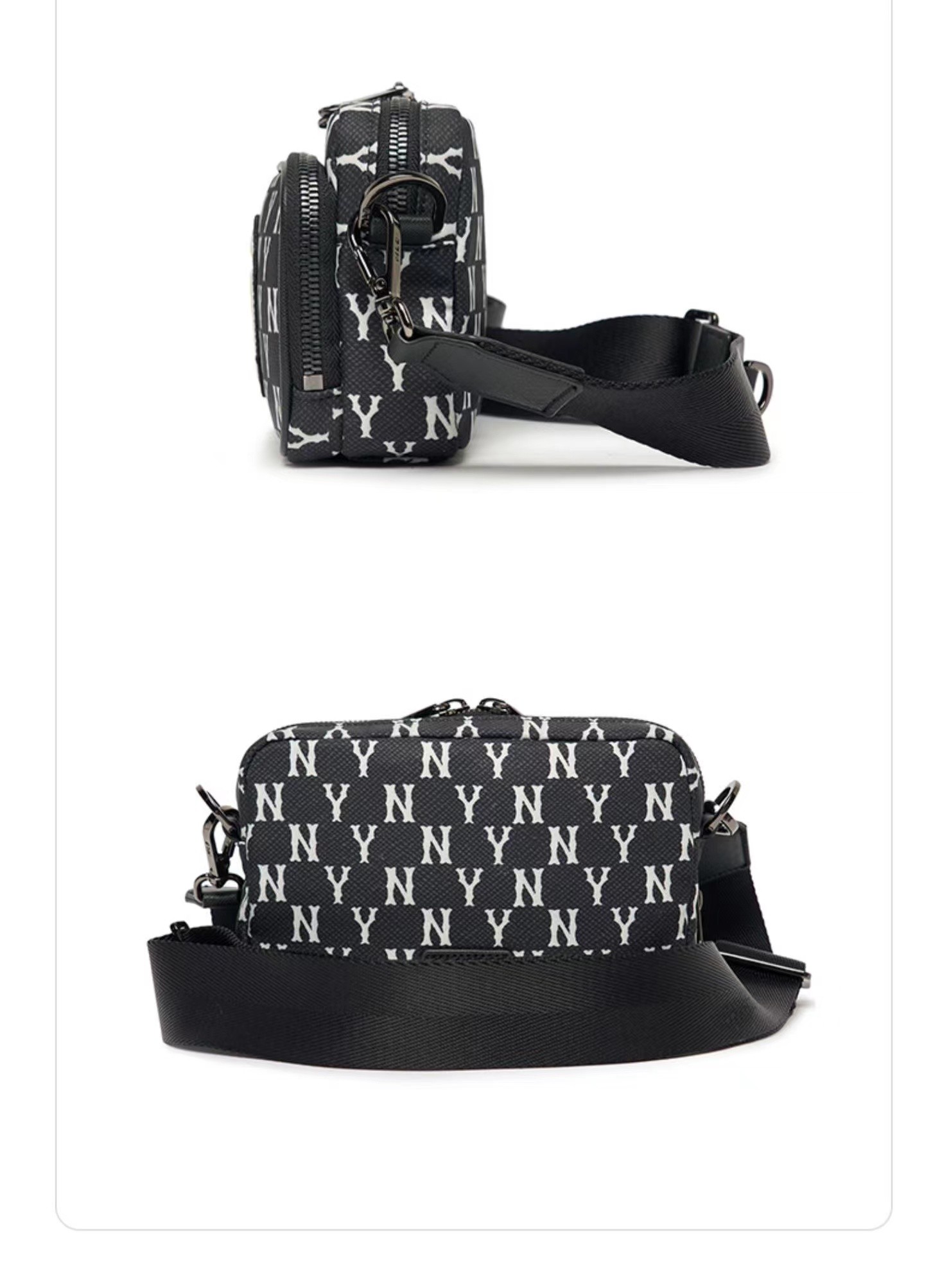 2022新款韩国mlb相机包满标ny刺绣老花男女款洋基队单肩斜跨包子母包