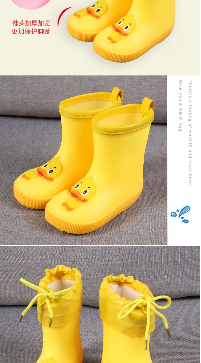 儿童雨鞋加厚加绒男童女童时尚卡通可爱防水防滑儿童雨靴反复使用雨伞