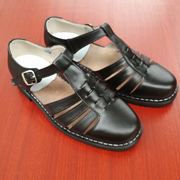 夏季男头层牛皮老三条皮凉鞋复古中老年洞洞鞋包头鞋透气男鞋品质定制