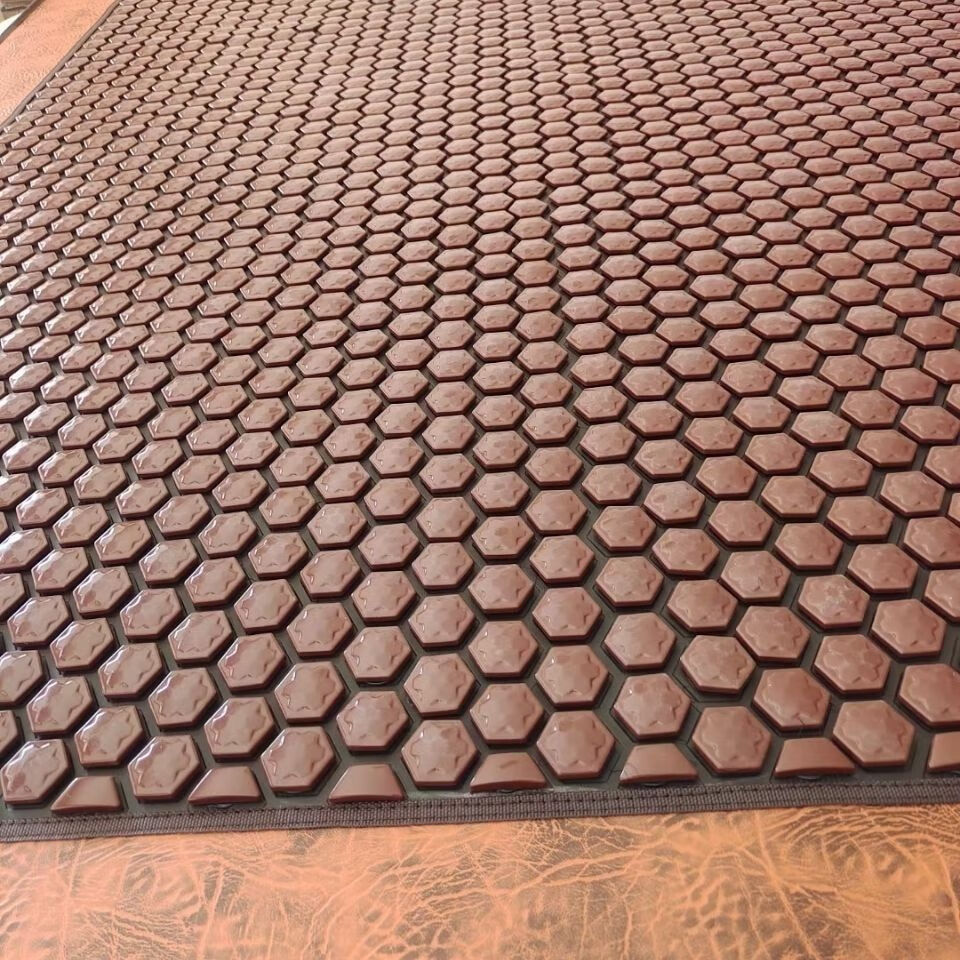 麦饭石四代电加热床远温热治疗仪床垫 红褐色平面六角厚7cm 1.2*1.