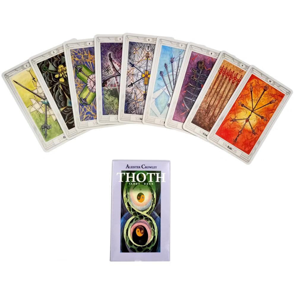 贈中文翻譯 thoth tarot 透特托特塔羅牌卡羅牌 托特塔羅 絨布牌袋 無