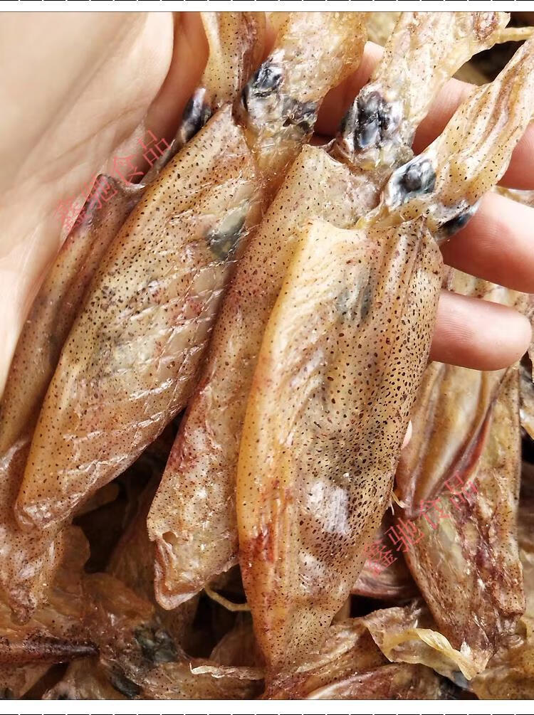 陽江特產自曬魷魚筒幹吊魷筒海味乾貨吹筒仔脆筒仔小魷500g 500g