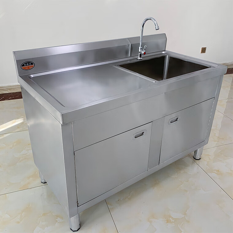304商用双池沥水台不锈钢水池水槽柜双星洗菜池洗手洗碗池操作台定做