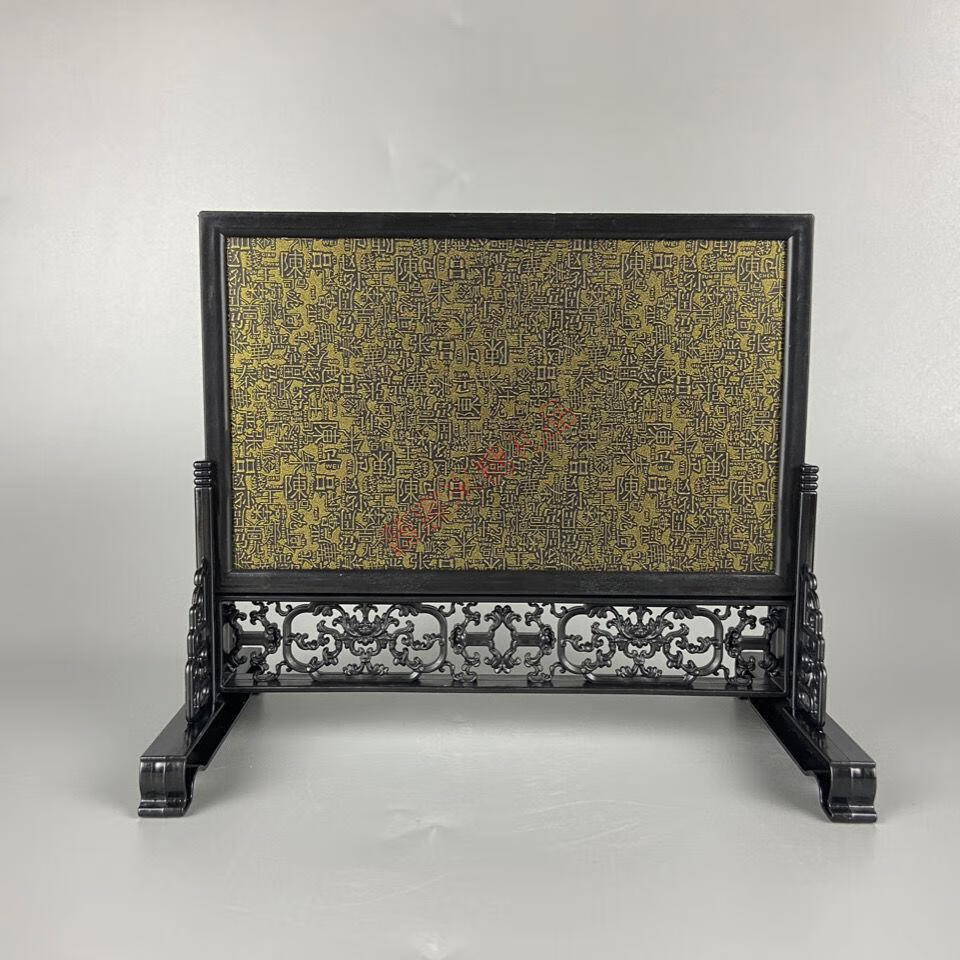 高档次景德镇瓷板画插屏特色漆器工艺品中式仿古小屏风桌面装饰摆件桌