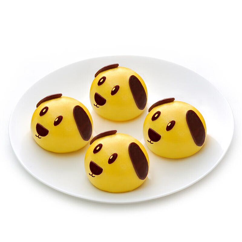 旺财小狗包子奶黄馅动漫面包儿童卡通馒头早餐酒店甜点心