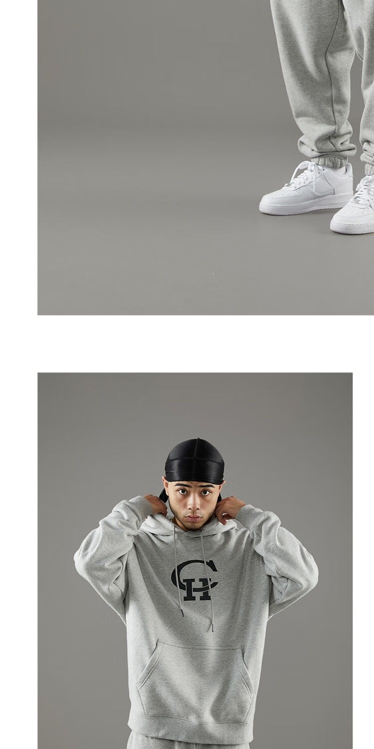 国潮s45ac秋冬新款couple hunnid 谢帝 ch基础印花帽衫秋季新款连帽卫