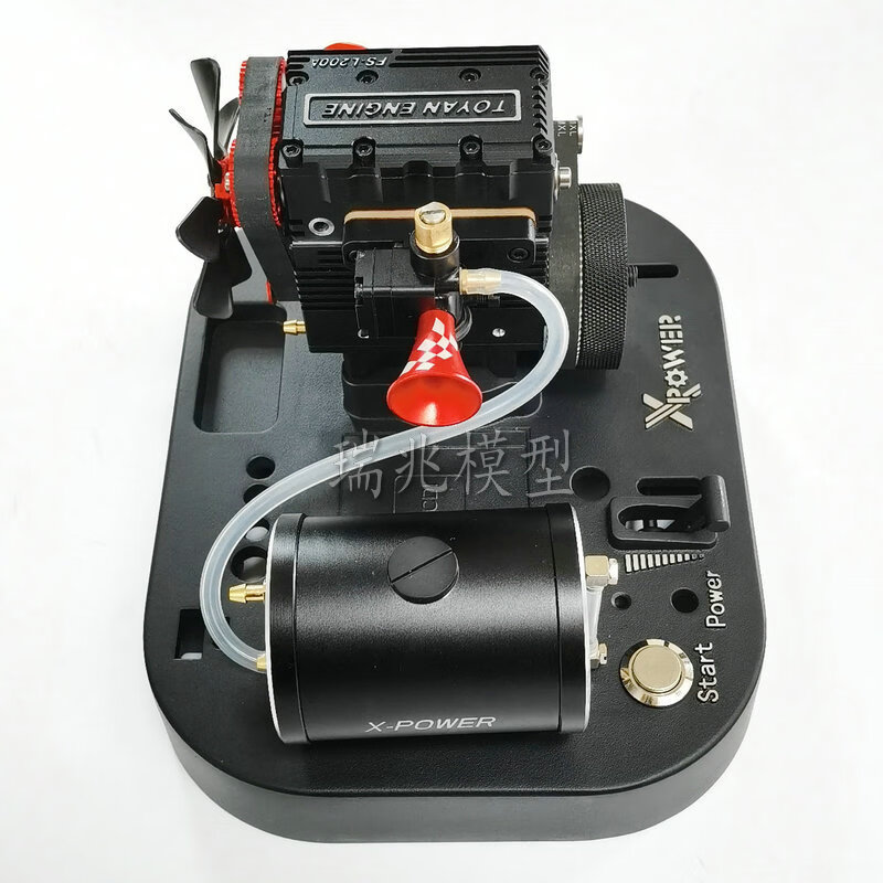 拓阳4冲程2缸双缸l200汽油甲醇发动机toyan模型消声器一体点火器皮带