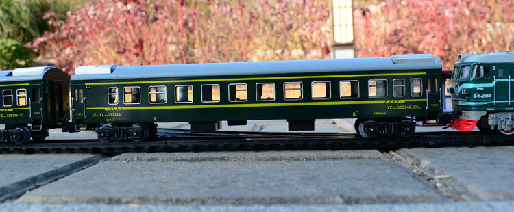 超长仿真电动轨道蒸汽高铁绿皮小火车模型儿童男女孩玩具 精致版金温