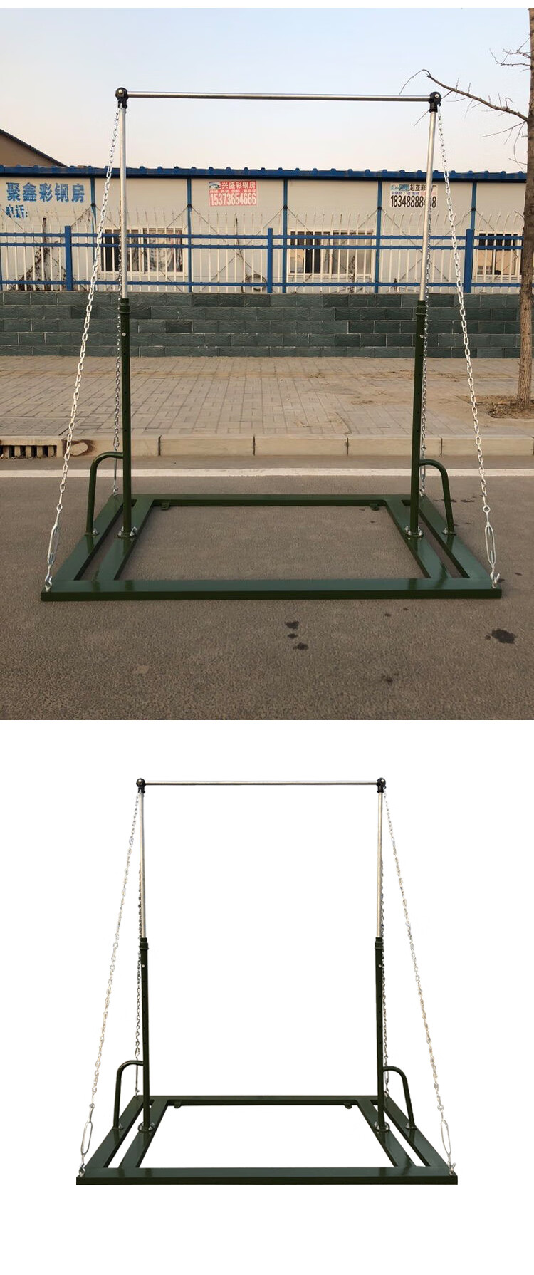 单杠家用引体向上室内外器材户外室外移动式单双杠可升降街头健身加大