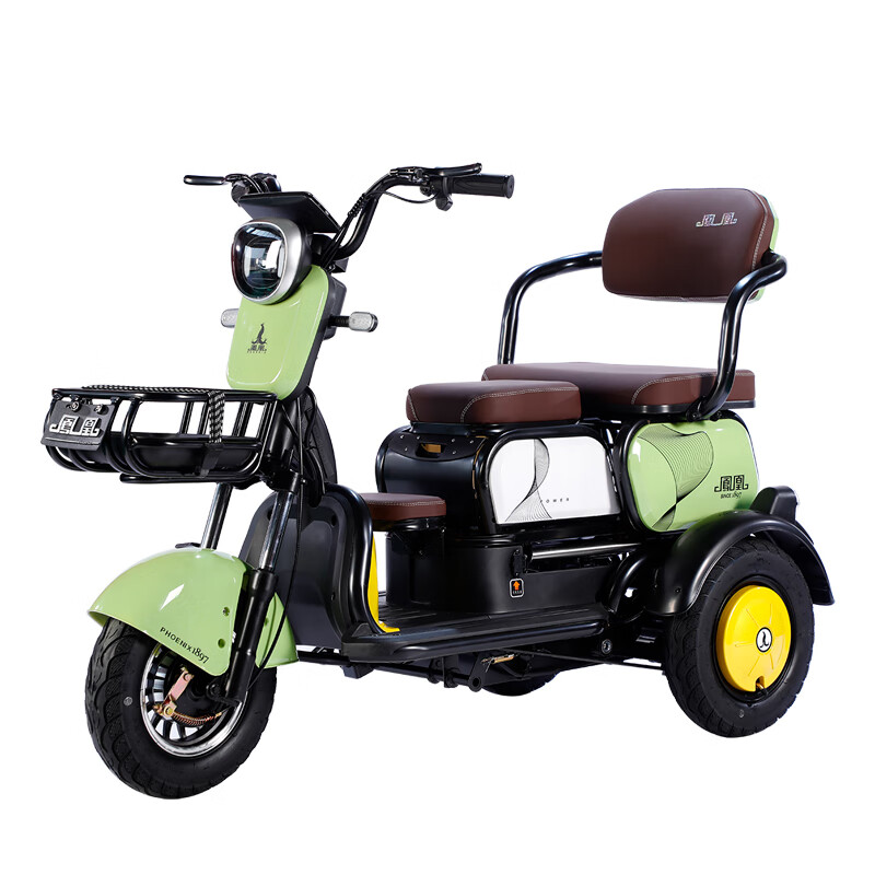 凤凰同款电动三轮车小型电动车成人家用接孩子可进电梯小型家用接孩子