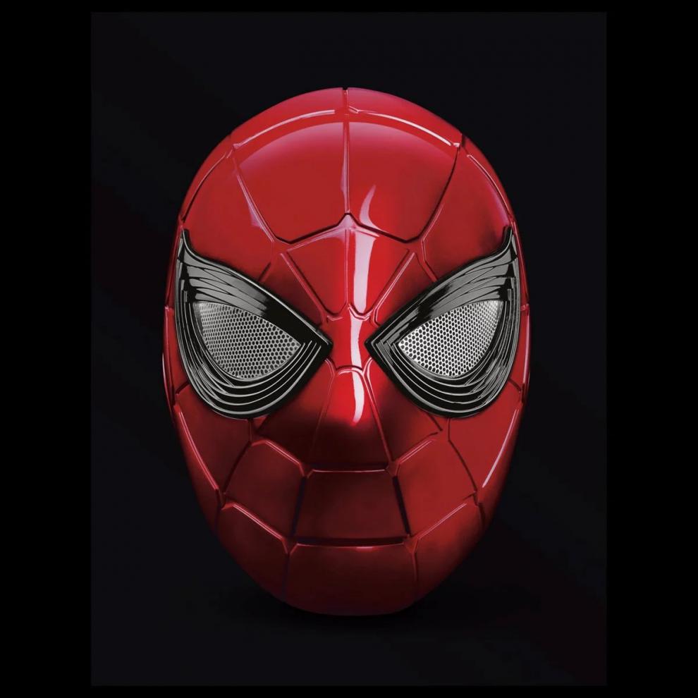 高科技蜘蛛侠头盔现货marvellegends钢铁蜘蛛侠11发光可穿戴头盔面具