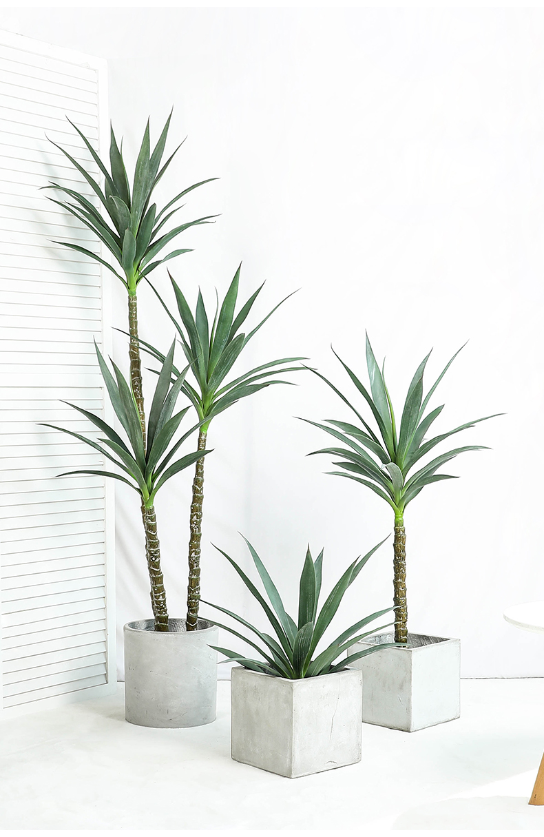 辉客映上剑麻假树植物客厅大型铁树盆栽落地摆件室内橱窗造景装饰仿真