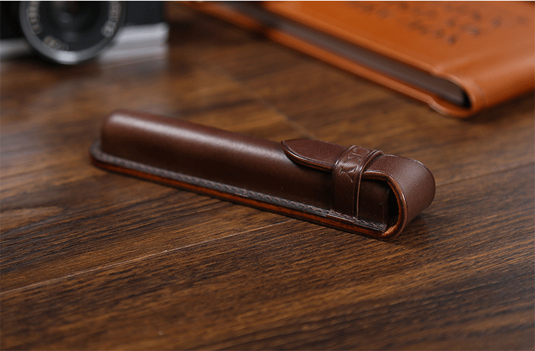 2022新款子芒意大利牛皮笔套真皮钢笔抗压钢笔笔套简约复古保护套手工