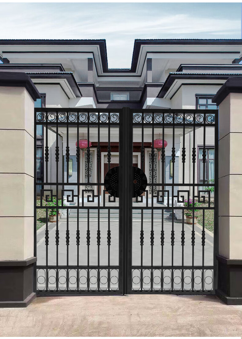 铁栅栏门户外栅栏门铁门小门别墅铁艺庭院门大门乡村花园欧式对开小区