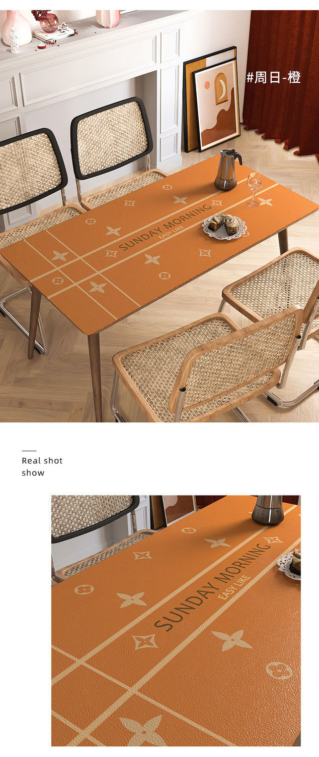 硅胶桌布防水防油防烫免洗皮革餐桌垫北欧pvc茶几垫长方形桌面垫典藏