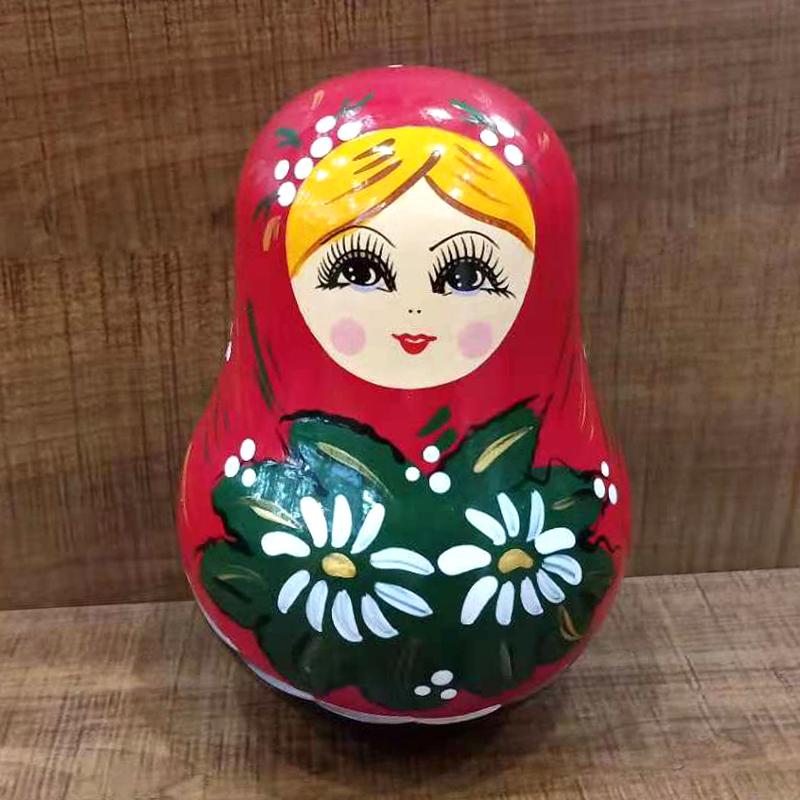 80年代怀旧不倒翁 洋品多儿童套娃不倒翁木质响铃生日礼物玩具俄罗斯