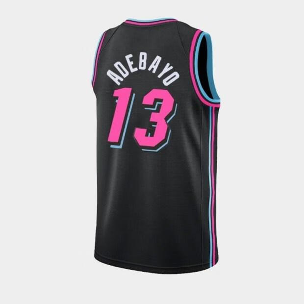 同款2022新赛季定制热火队13号阿德巴约城市版天空蓝球衣印号篮球队服