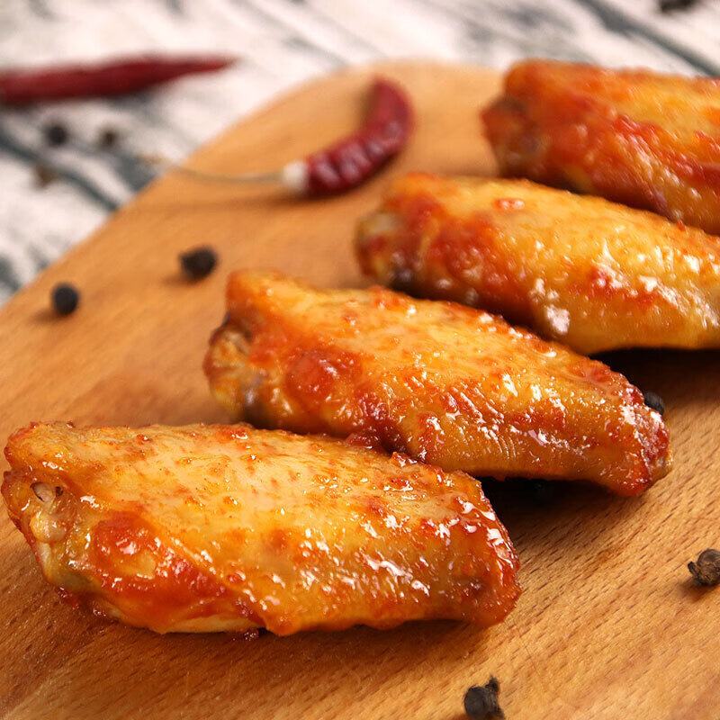 新奥尔良风味烤鸡翅油炸烧烤串串方便食材新鲜生鲜鸡中翅腌制品半成品