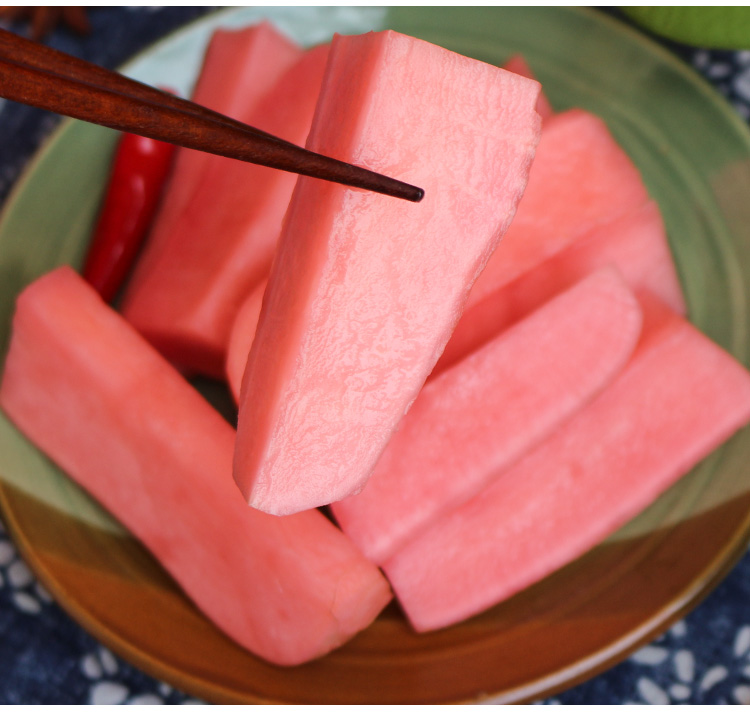农家酸辣泡红胭脂萝卜老坛酸萝卜孕妇自制即食腌酸菜250g腌制红皮萝卜